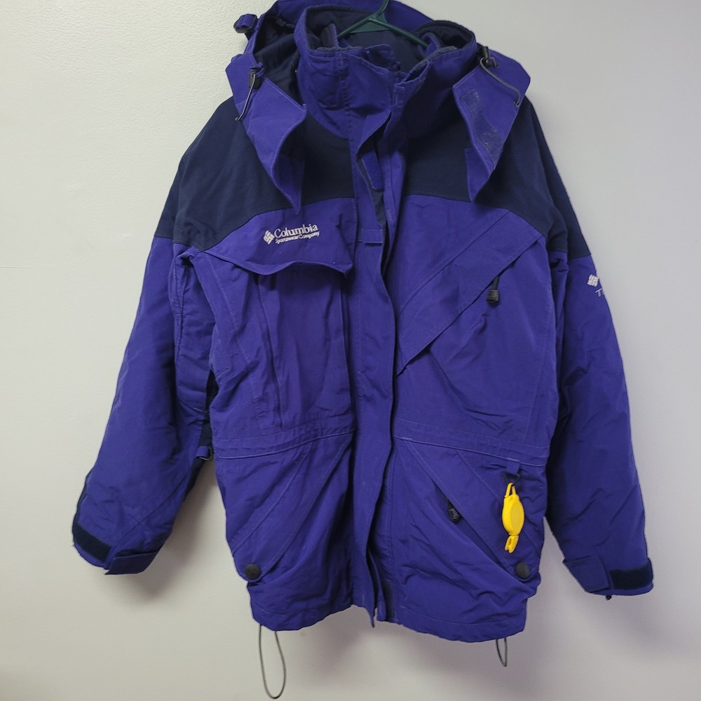 Columbia Vintage Y2K Jacket Womens L Purple Fleece Liner 3 in 1 Titanium